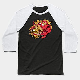 Dragon Eating Ramen Baseball T-Shirt